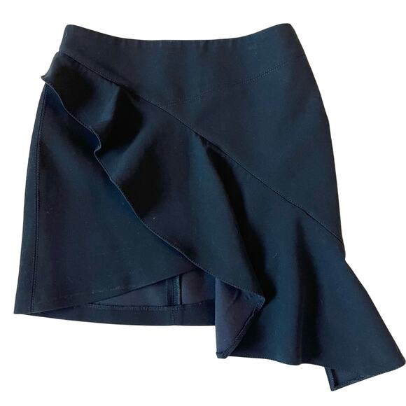 Zara black mini ruffle skirt small - Picture 1 of 10